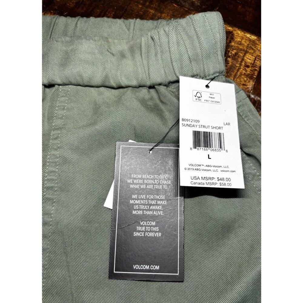 Volcom Sunday Strut Short Green NWT Size Large - Picture 7 of 13